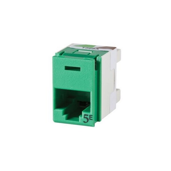 Ortronics PANEL JACK, CLARITY CAT5E, T568A/B 8 POSITION 180 DEGREES, GREEN PJ5E00-45